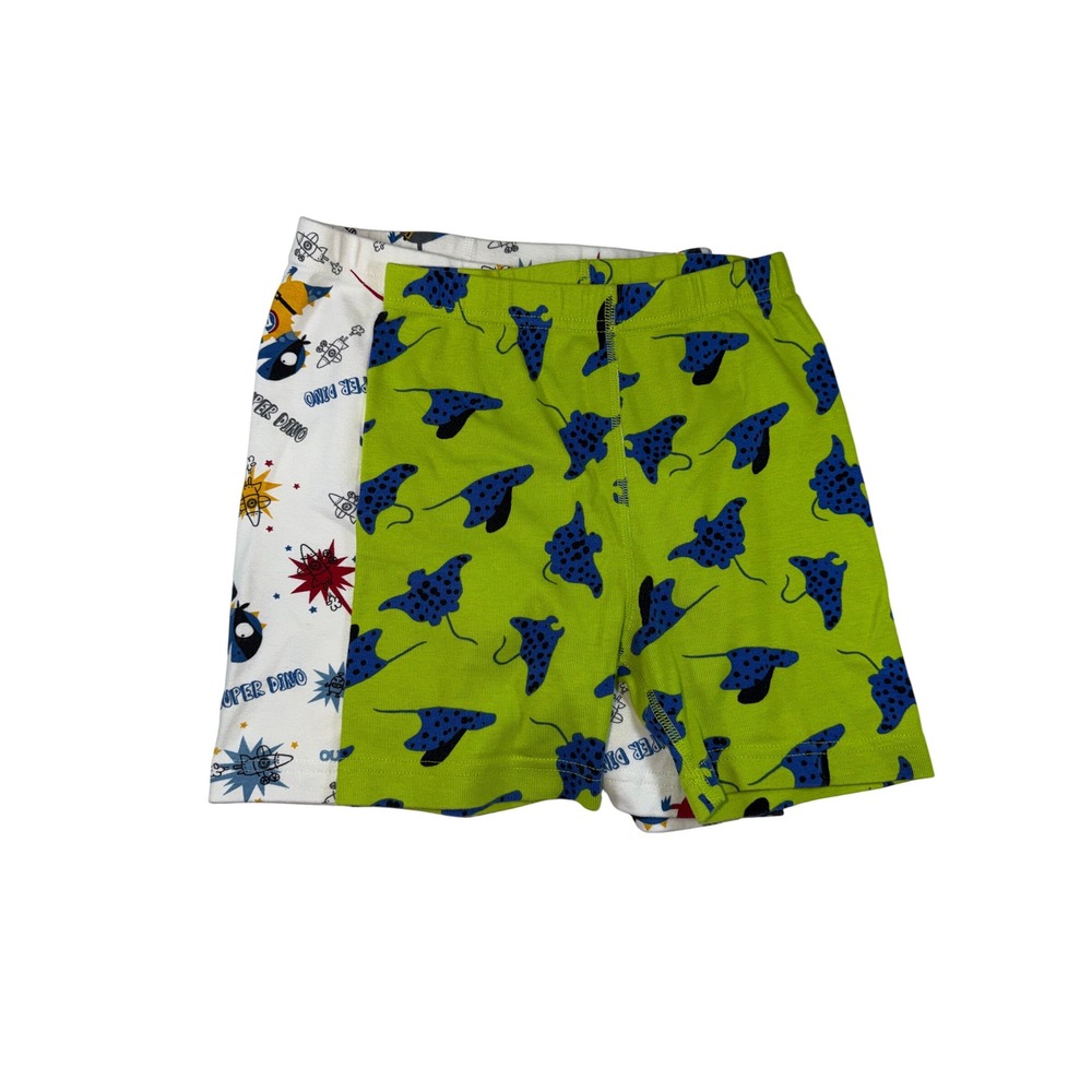 Lot of 2 Hanna Andersson Pajama Shorts 130cm/US 8 Multi Color Organic Cotton
